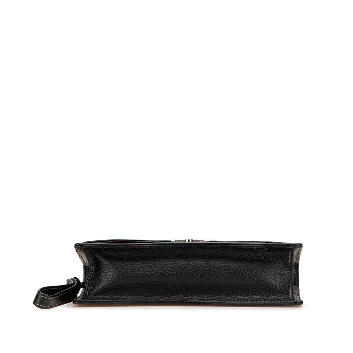 Leather Clutch Black - Gaby Paris
