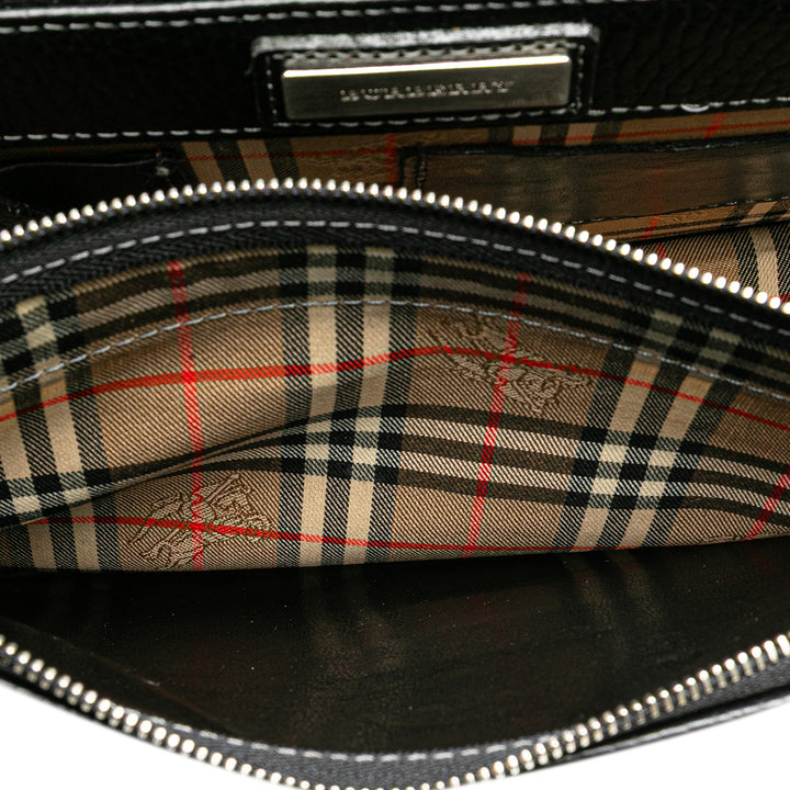 Leather Clutch Black - Gaby Paris