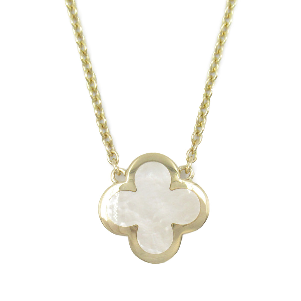 18K Yellow Gold and Mother of Pearl Pure Alhambra Pendant Necklace Gold - Gaby Paris