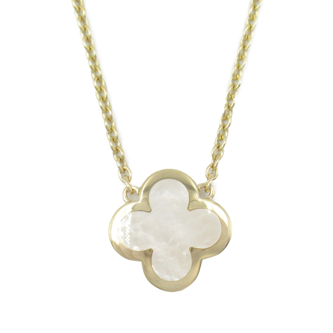 18K Yellow Gold and Mother of Pearl Pure Alhambra Pendant Necklace Gold - Gaby Paris