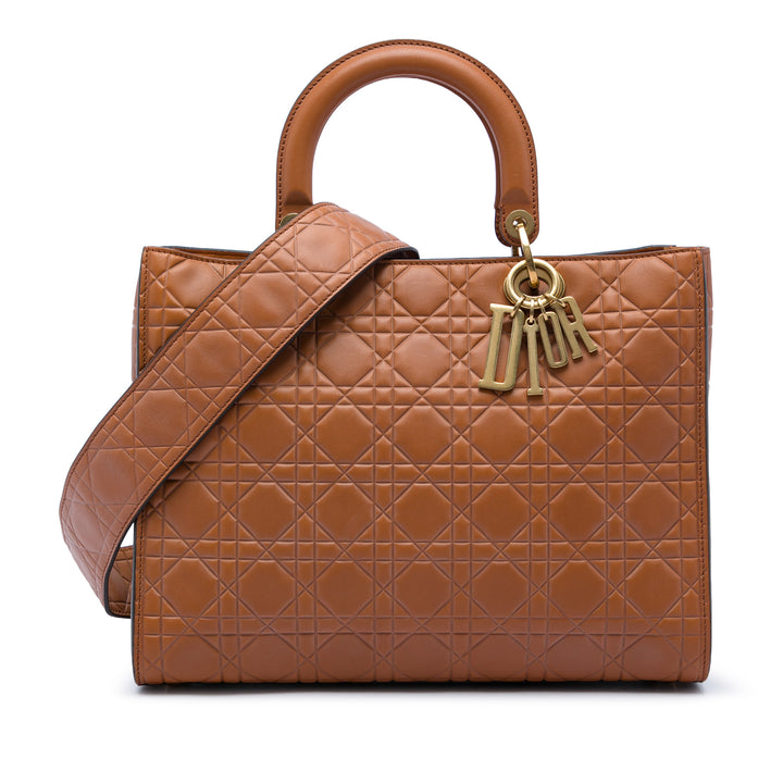 Dior Large Ultra Matte Cuir de veau Cannage embossé Lady Dior
