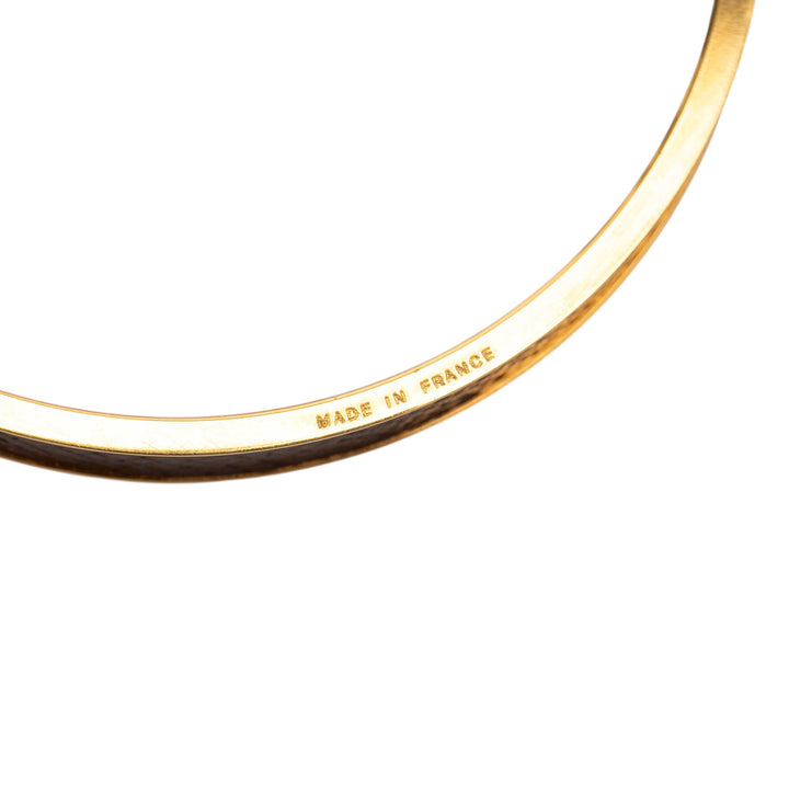 Hermès plaqué Kelly Cadena Lock Bangle Bracelet Cuir Epsom