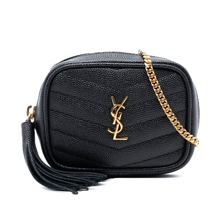 Saint Laurent Baby Matelasse Grain De Poudre Monogram Lou Sac caméra