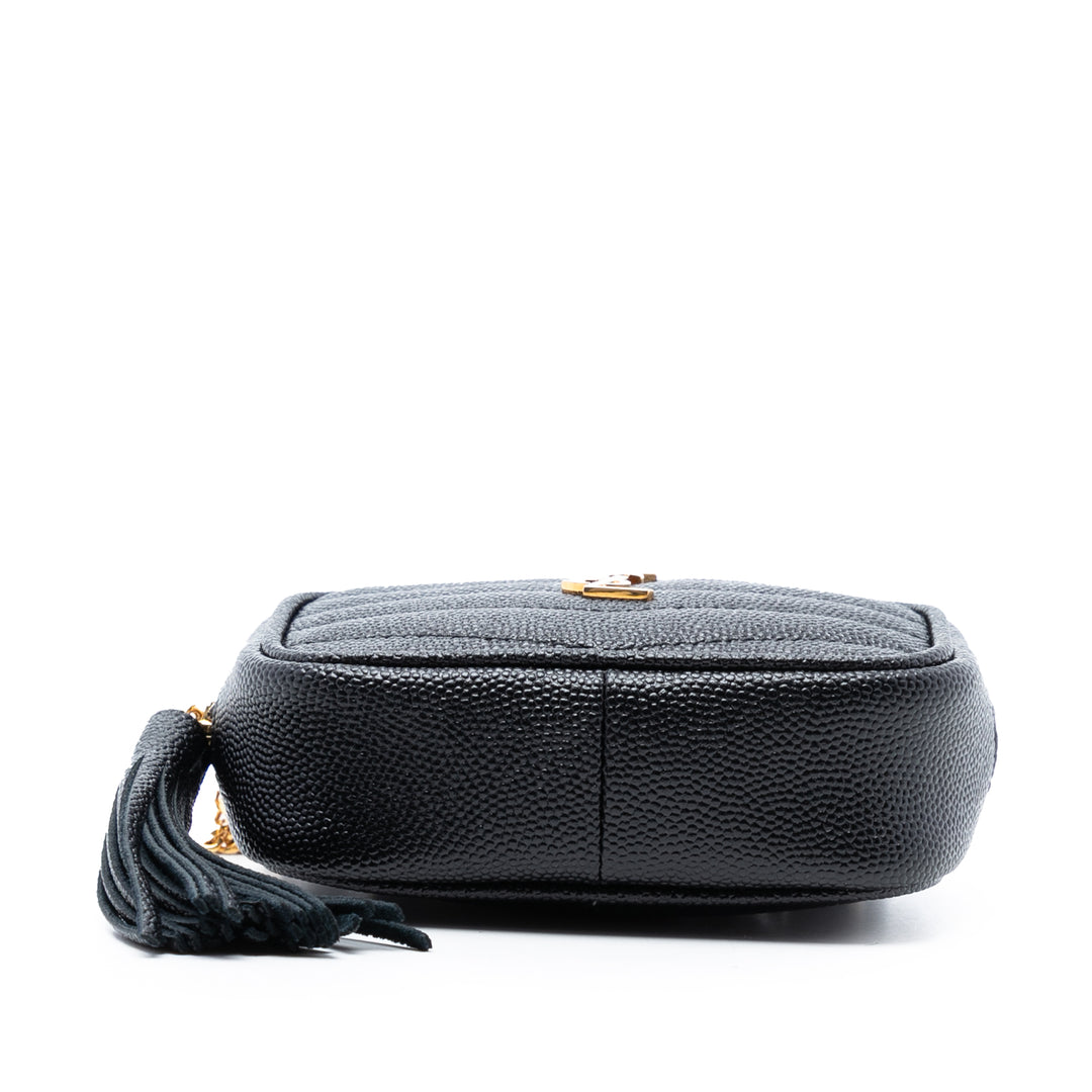 Saint Laurent Baby Matelasse Grain De Poudre Monogram Lou Sac caméra
