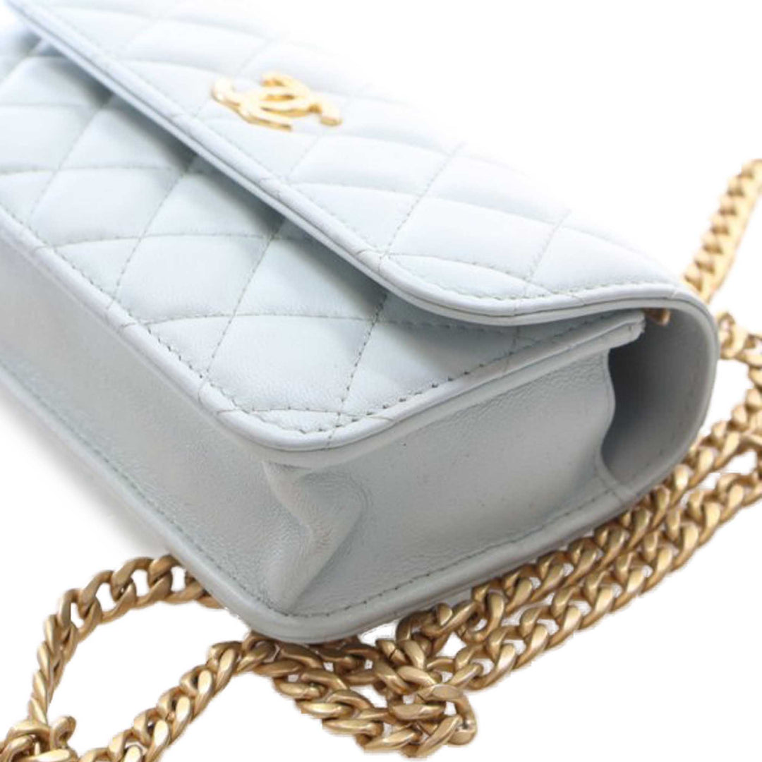 Chanel Mini CC Cuir d’agneau Camellia Crush Pochette avec chaîne