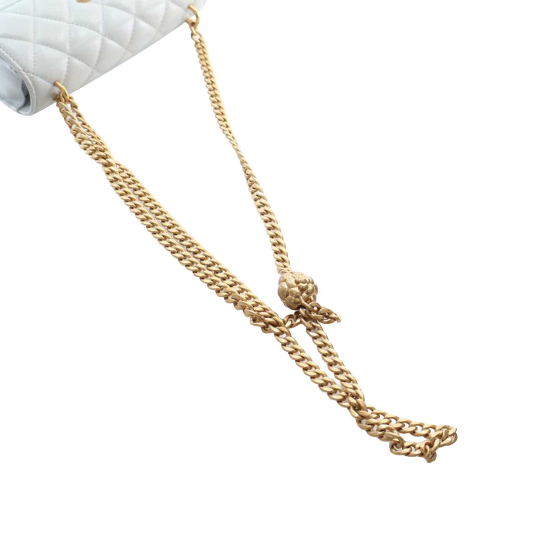 Chanel Mini CC Cuir d’agneau Camellia Crush Pochette avec chaîne