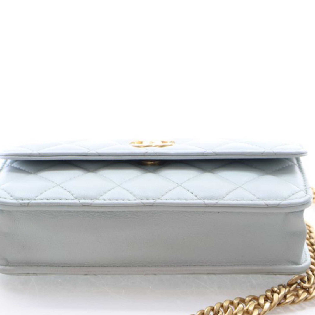 Chanel Mini CC Cuir d’agneau Camellia Crush Pochette avec chaîne