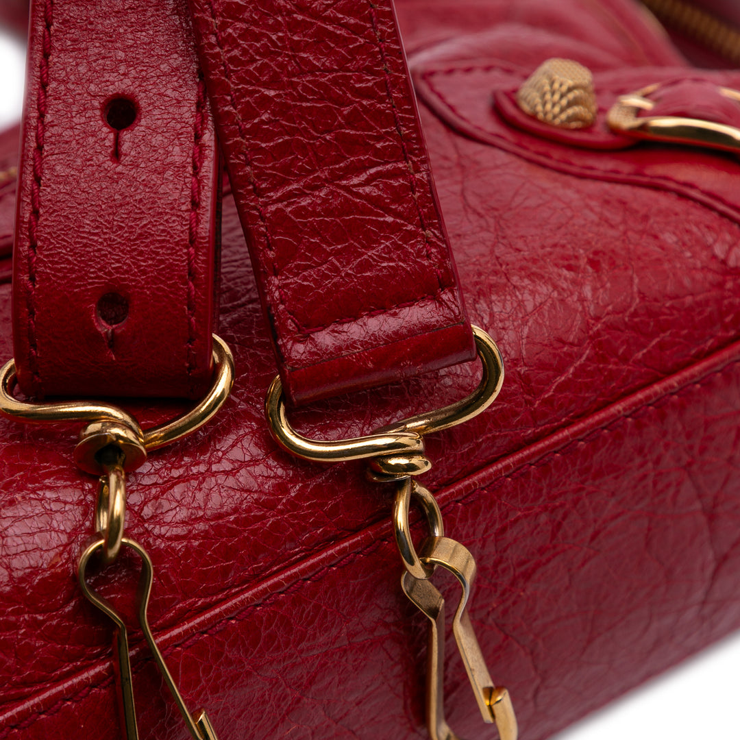 Mini Lambskin Motocross City Giant 21 Satchel Red - Gaby Paris