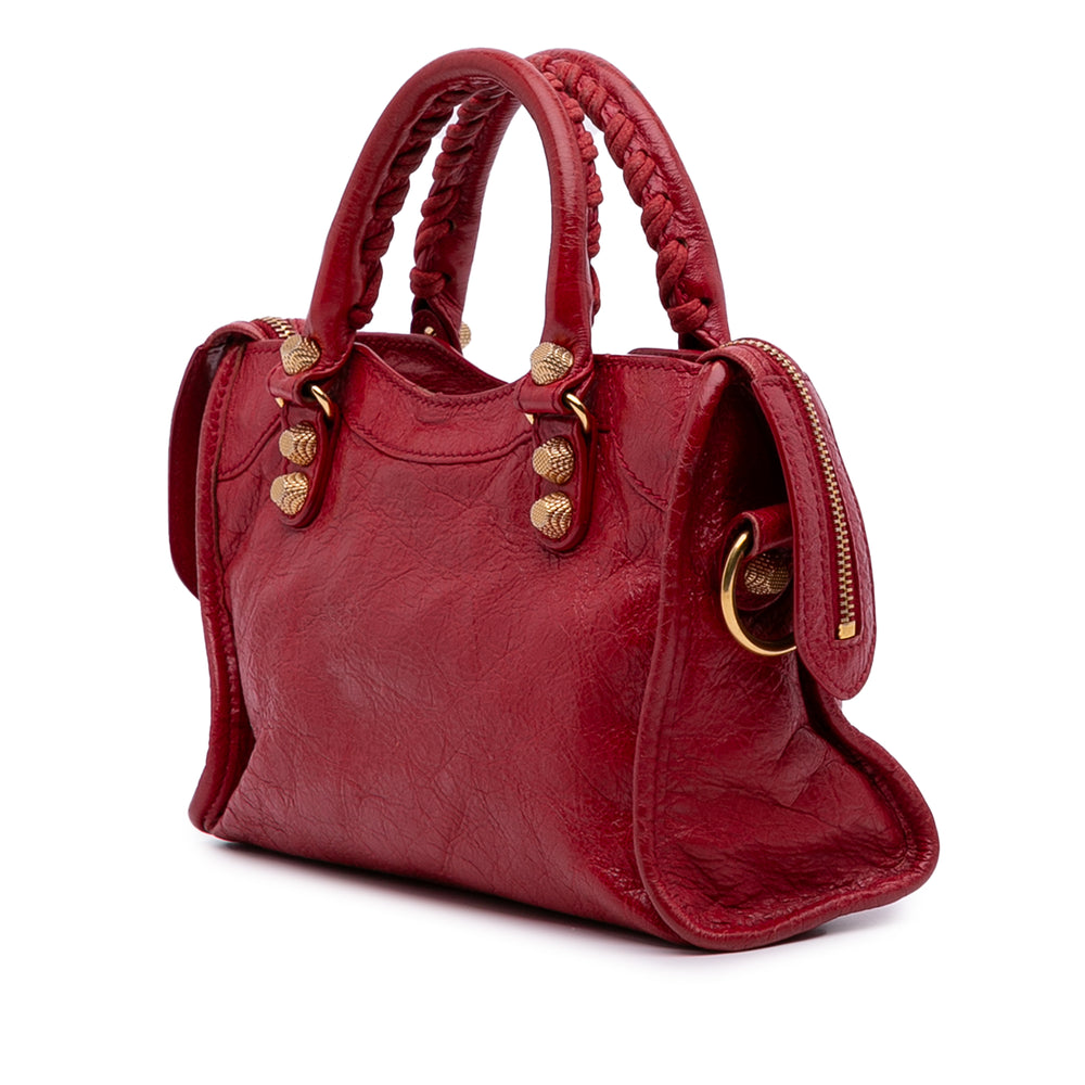Mini Lambskin Motocross City Giant 21 Satchel Red - Gaby Paris