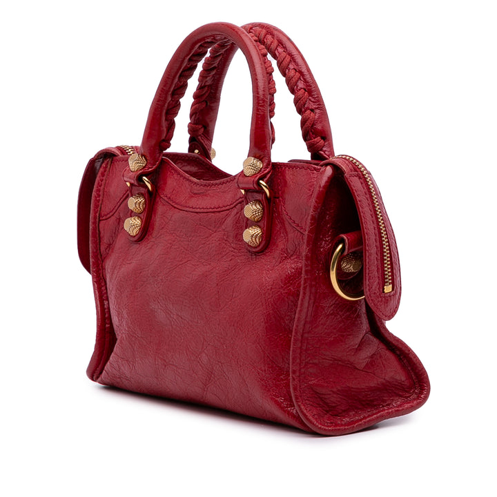 Mini Lambskin Motocross City Giant 21 Satchel Red - Gaby Paris