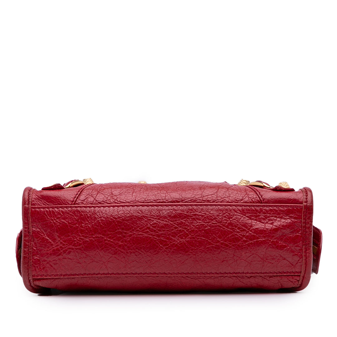Mini Lambskin Motocross City Giant 21 Satchel Red - Gaby Paris