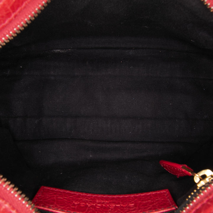 Mini Lambskin Motocross City Giant 21 Satchel Red - Gaby Paris