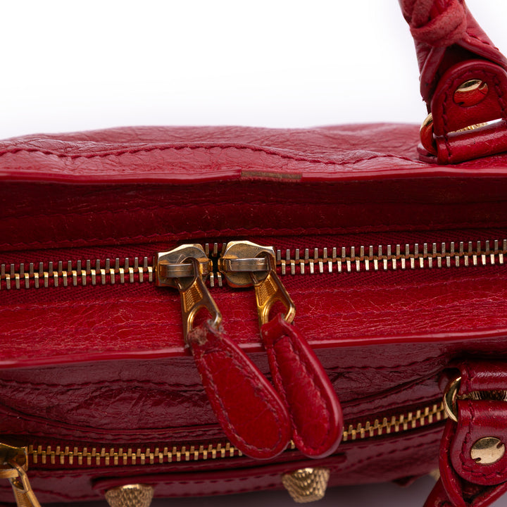 Mini Lambskin Motocross City Giant 21 Satchel Red - Gaby Paris
