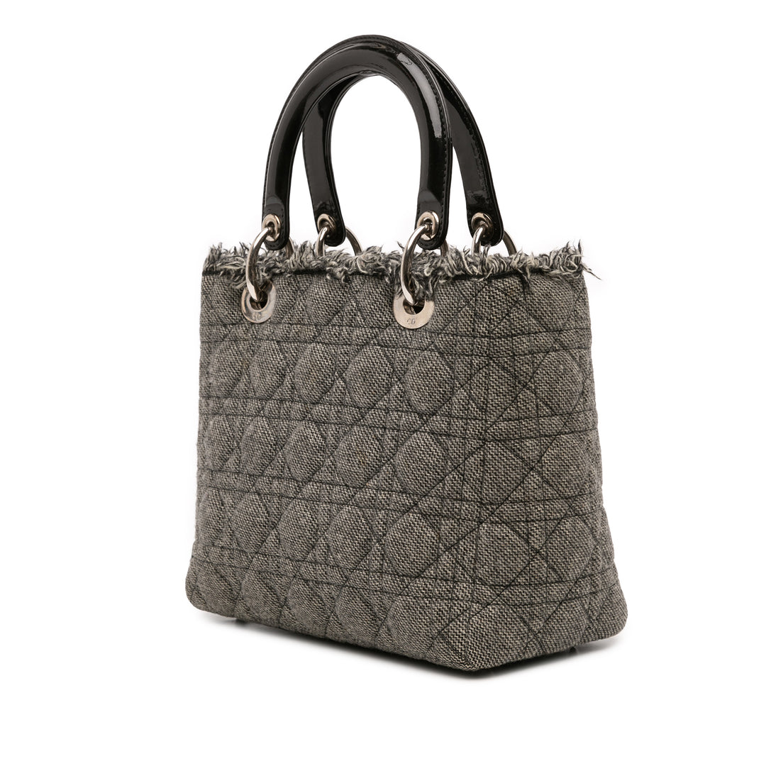 Dior Medium Tweed Cannage Lady Dior