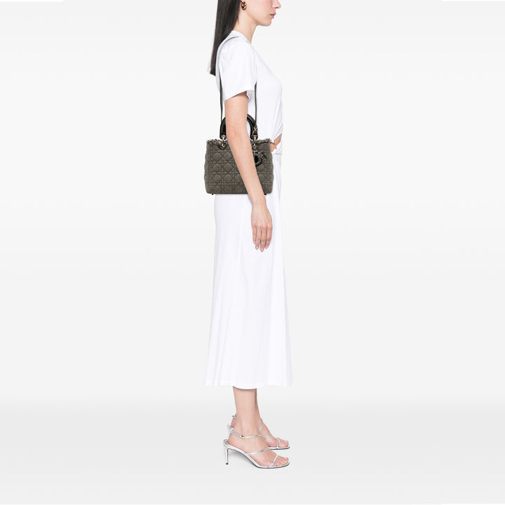 Dior Medium Tweed Cannage Lady Dior