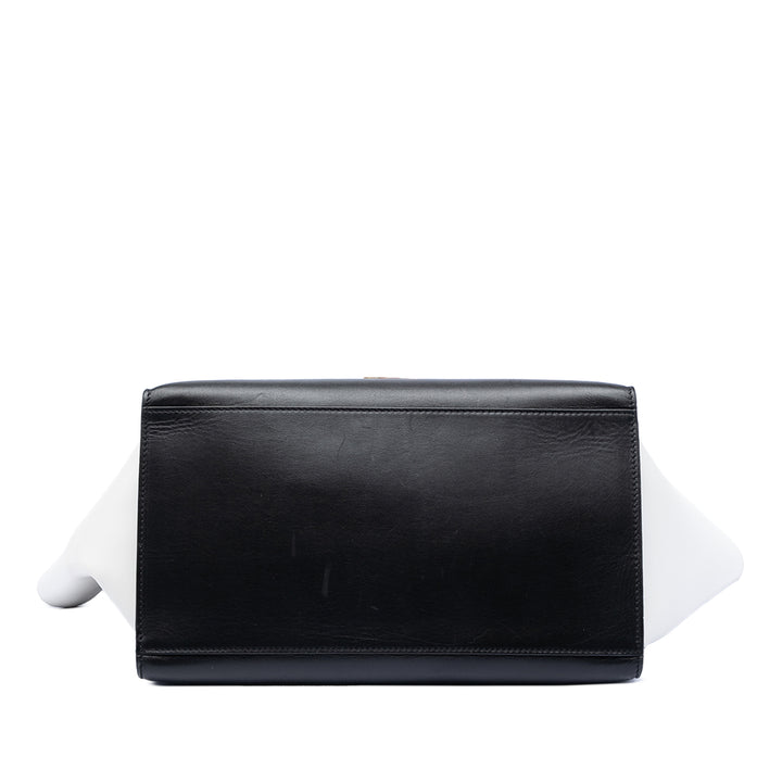 Celine Medium Tricolor Cuir de veau et Daim Trapeze Sac
