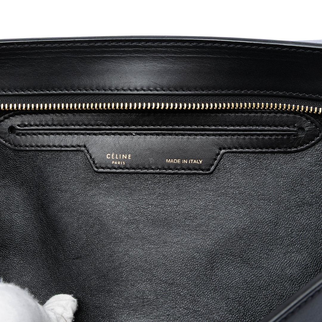 Celine Medium Tricolor Cuir de veau et Daim Trapeze Sac