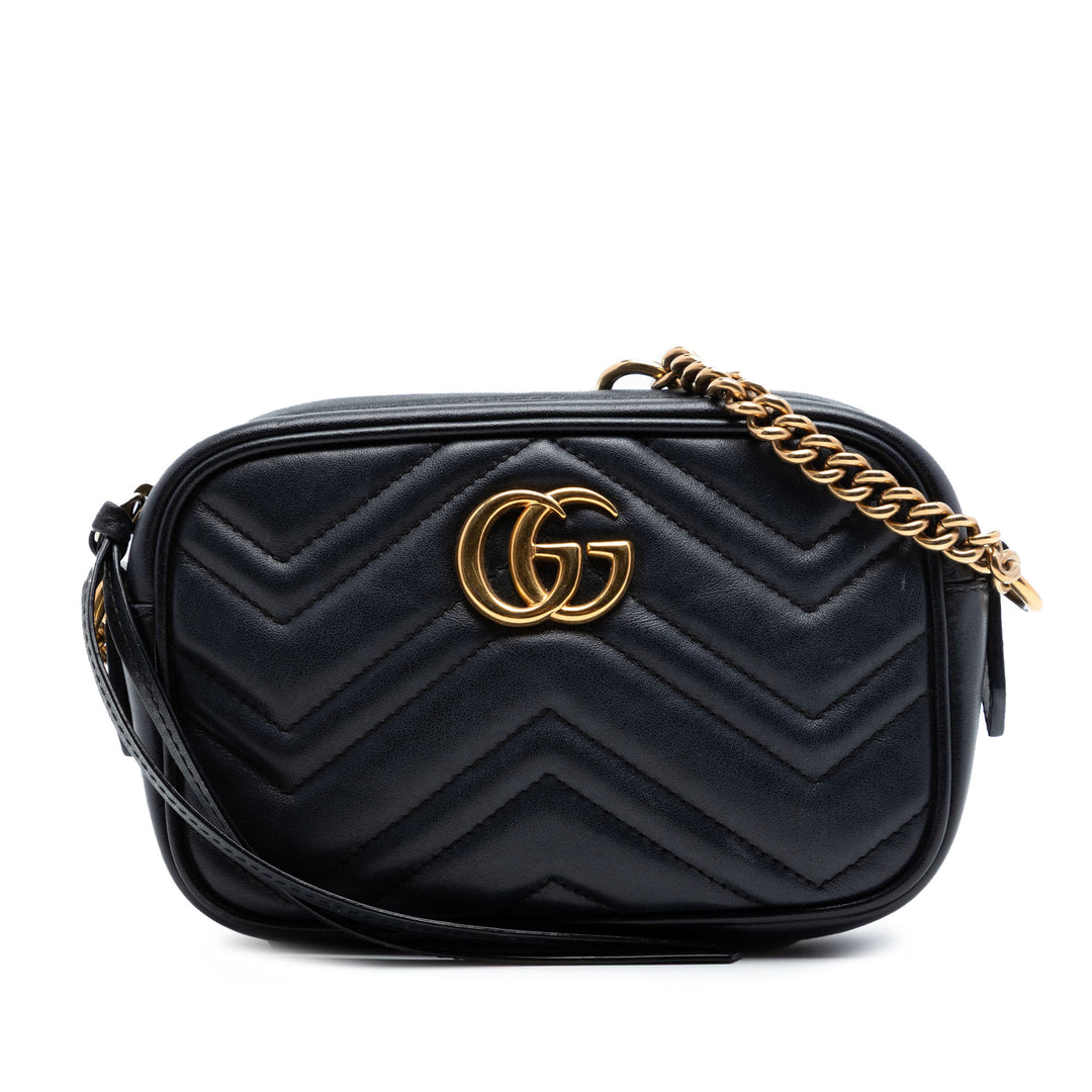 Gucci Mini GG Marmont Matelasse Cuir Sac porté croisé