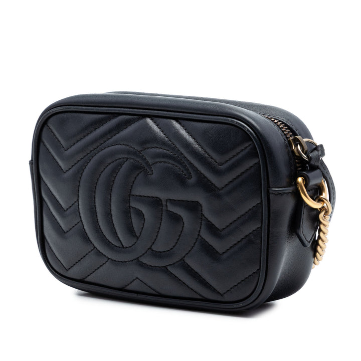 Gucci Mini GG Marmont Matelasse Cuir Sac porté croisé