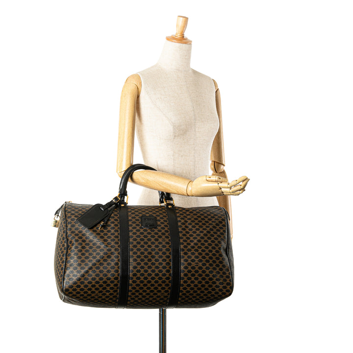 Macadam Coated Canvas Travel Bag Brown - Gaby Paris