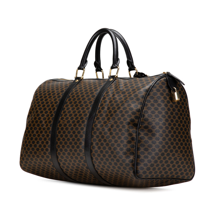Macadam Coated Canvas Travel Bag Brown - Gaby Paris