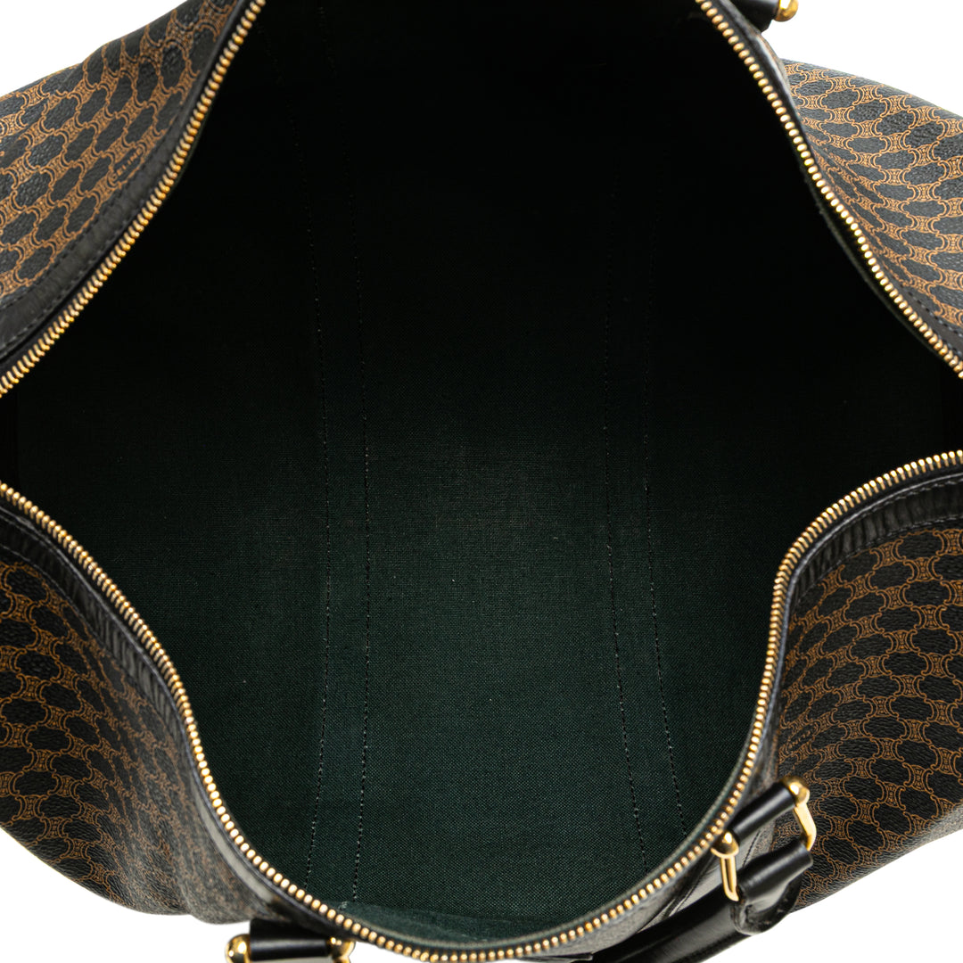 Macadam Coated Canvas Travel Bag Brown - Gaby Paris