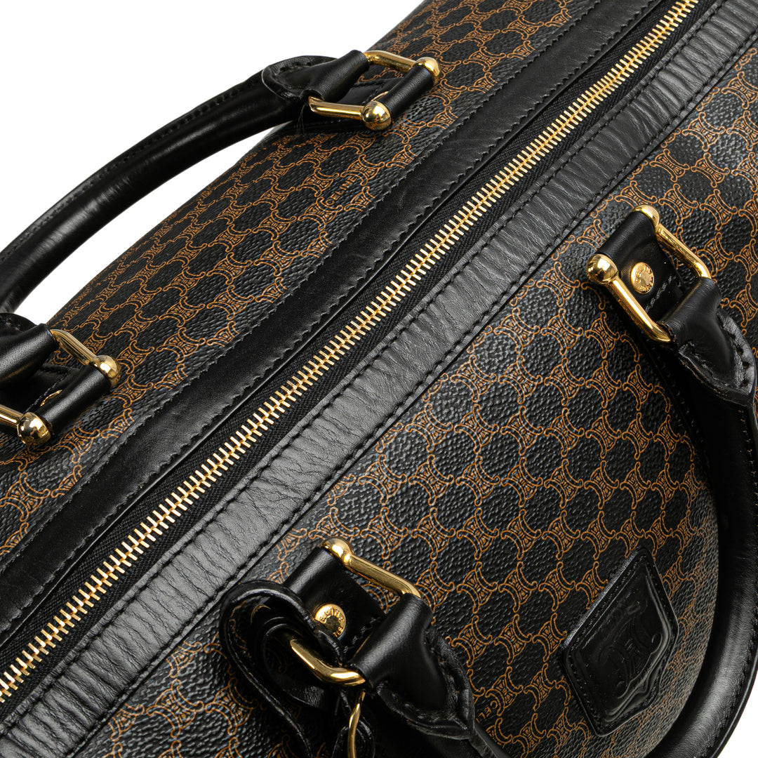 Macadam Coated Canvas Travel Bag Brown - Gaby Paris