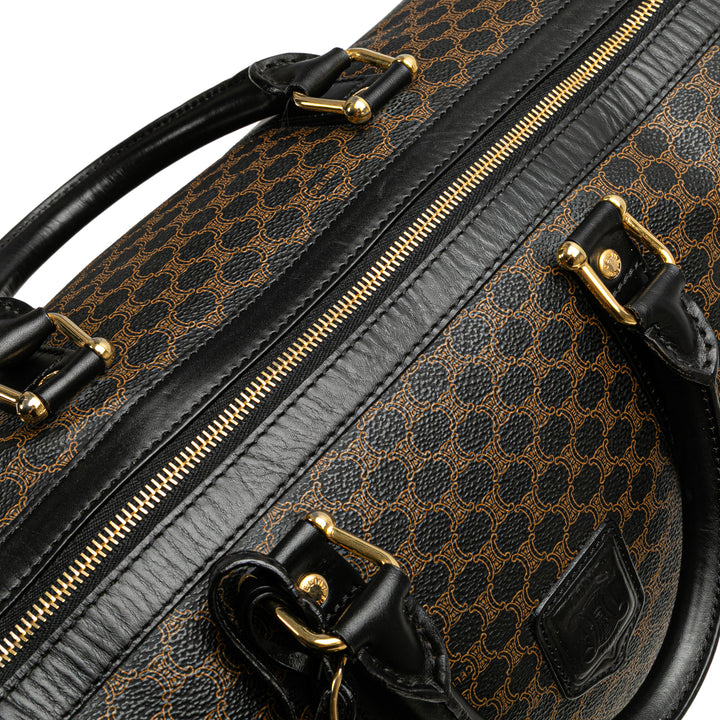 Macadam Coated Canvas Travel Bag Brown - Gaby Paris