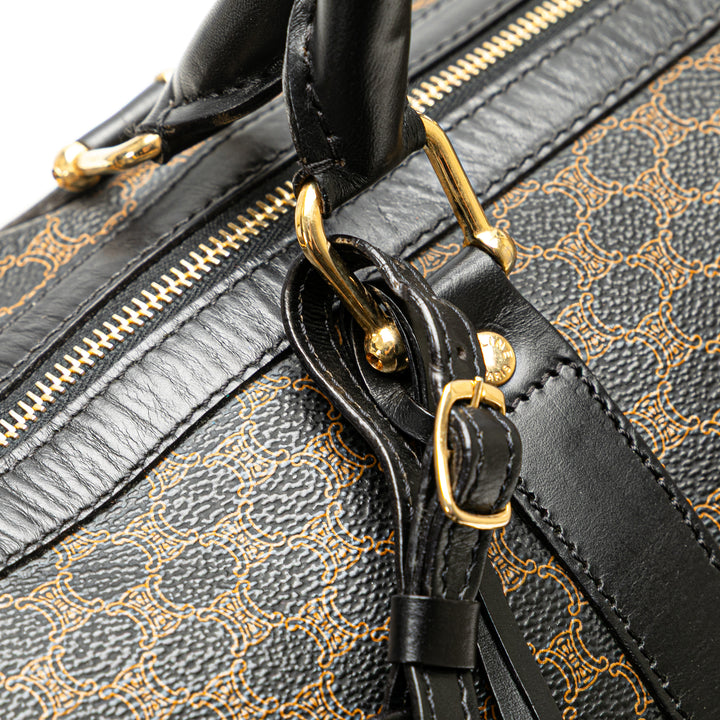 Macadam Coated Canvas Travel Bag Brown - Gaby Paris