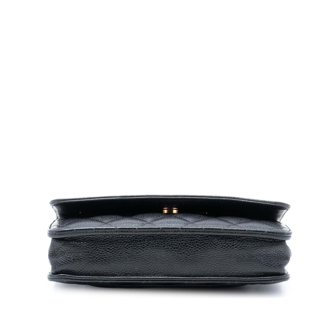 Chanel CC Matelassé Caviar Wallet on Chain