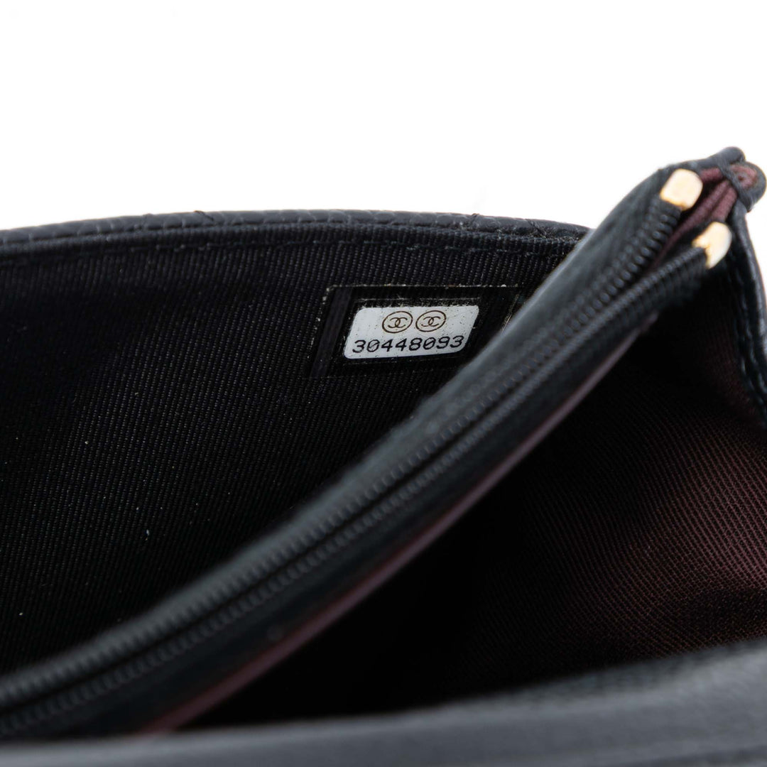 Chanel CC Matelassé Caviar Wallet on Chain