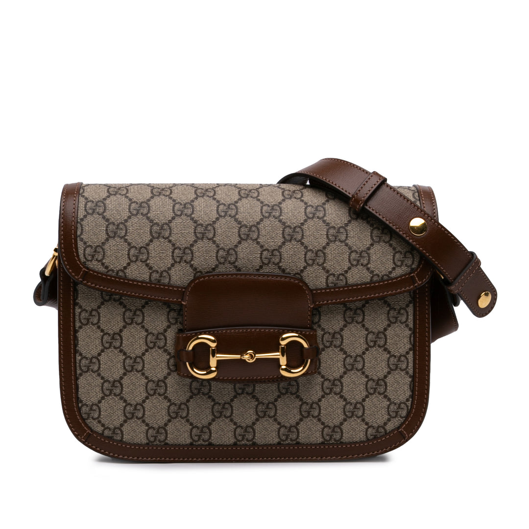 Gucci Medium GG Supreme Horsebit 1955 Sac bandoulière