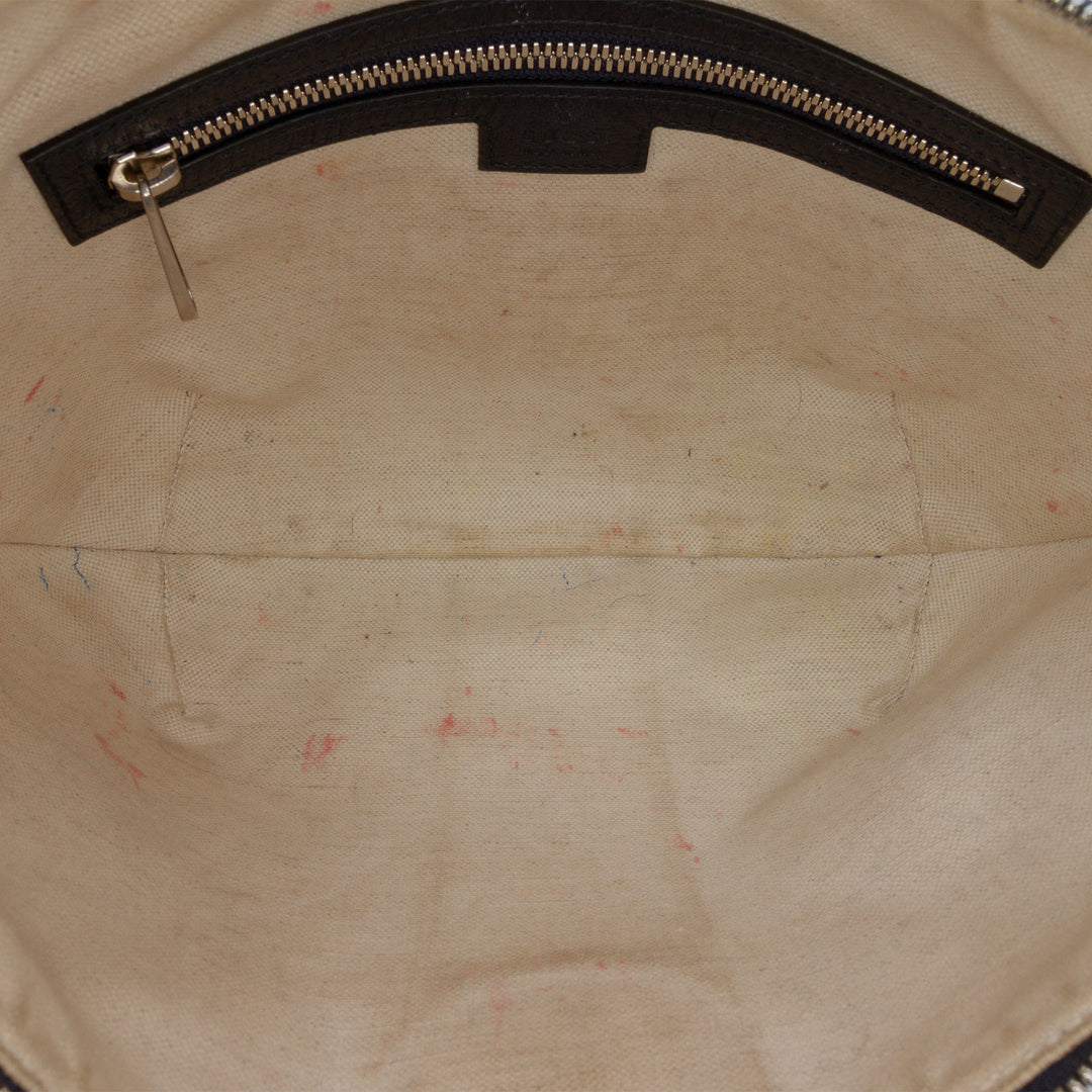 Gucci Small GG Supreme Web Ophidia Half Moon Sac porté croisé