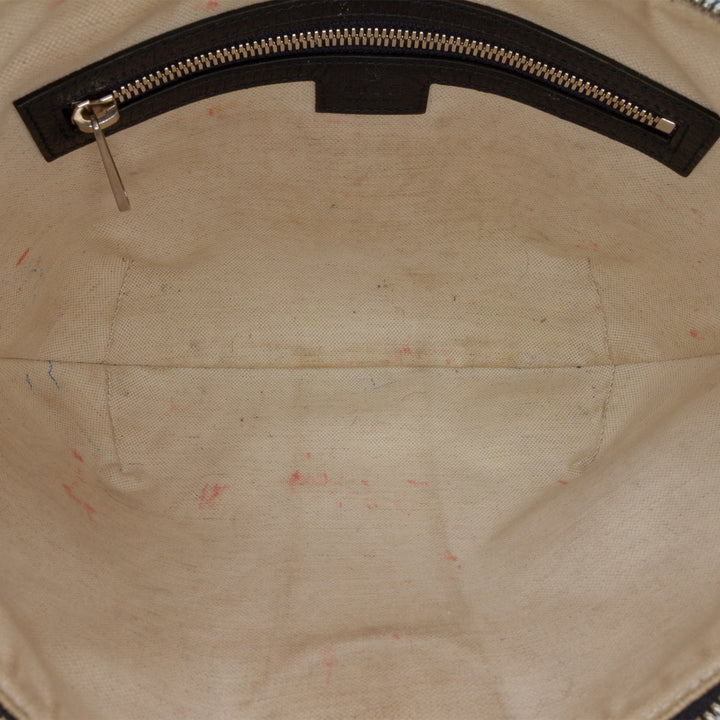 Gucci Small GG Supreme Web Ophidia Half Moon Sac porté croisé