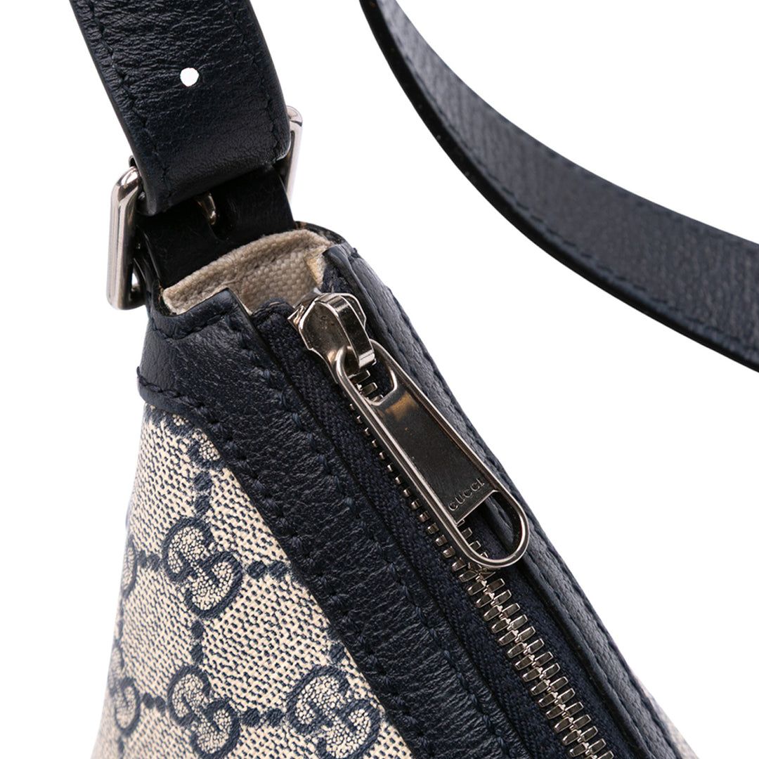 Gucci Small GG Supreme Web Ophidia Half Moon Sac porté croisé