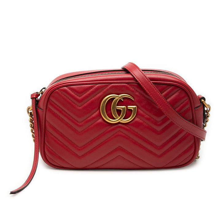Gucci Small GG Marmont Matelasse Cuir Sac porté croisé