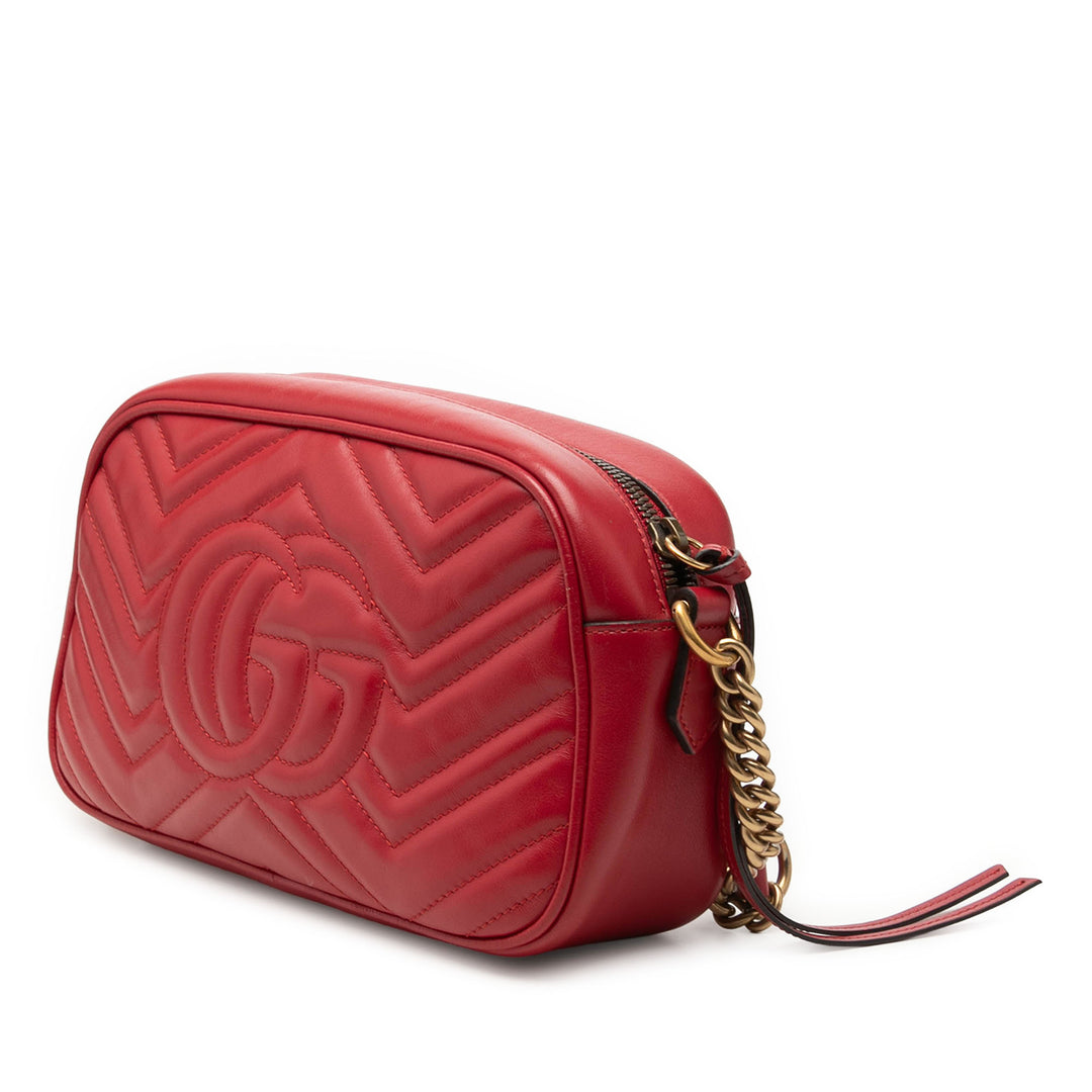 Gucci Small GG Marmont Matelasse Cuir Sac porté croisé