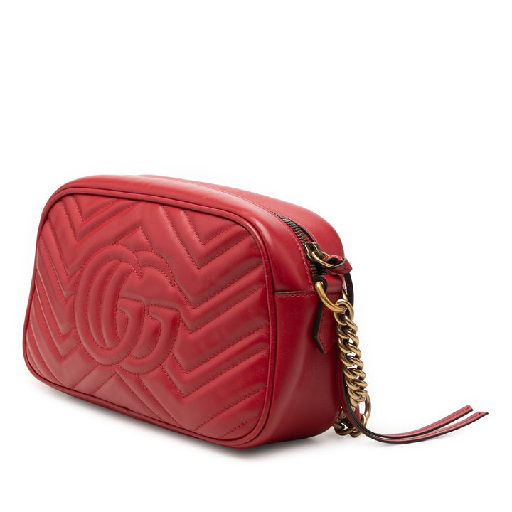 Gucci Small GG Marmont Matelasse Cuir Sac porté croisé
