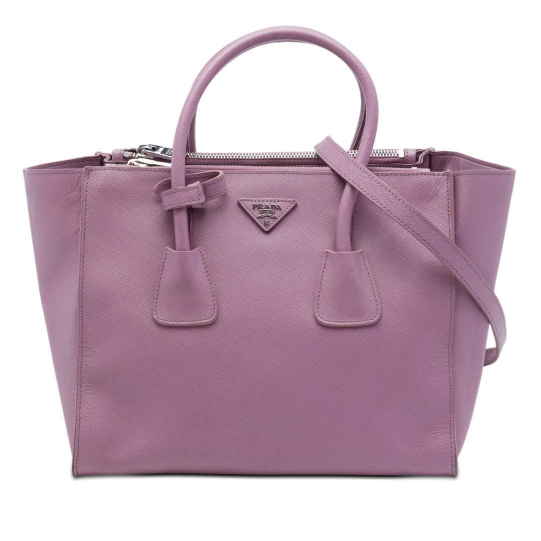 Prada Twin Poche Sac Moyen Cuir Saffiano