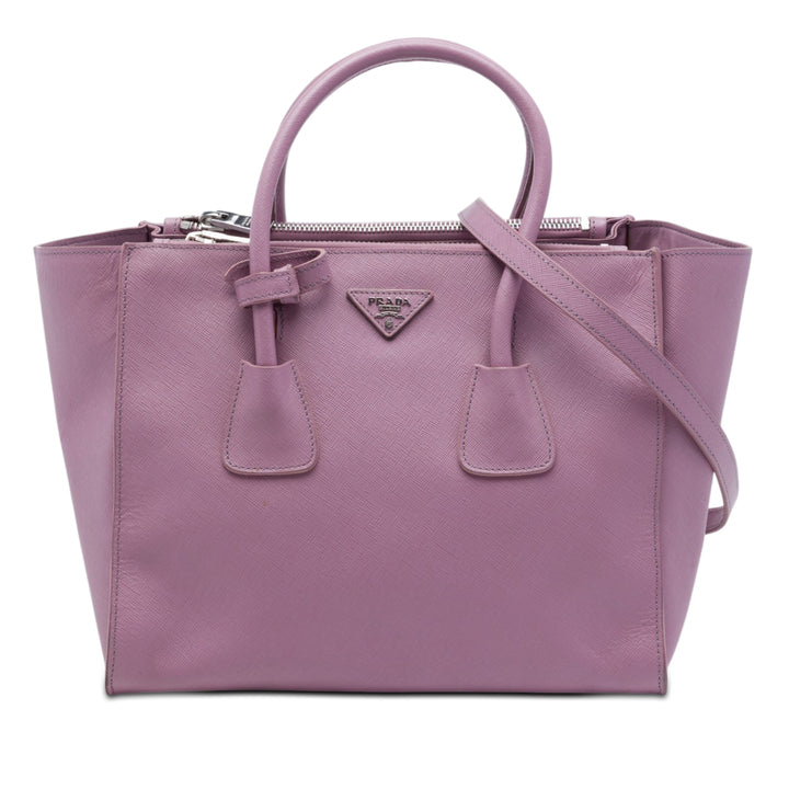 Prada Twin Poche Sac Moyen Cuir Saffiano