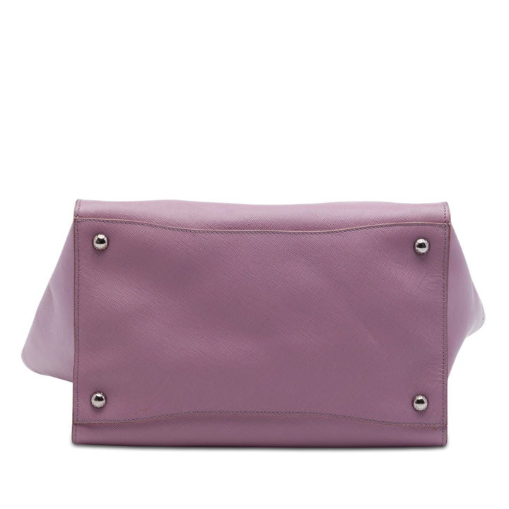 Prada Twin Poche Sac Moyen Cuir Saffiano