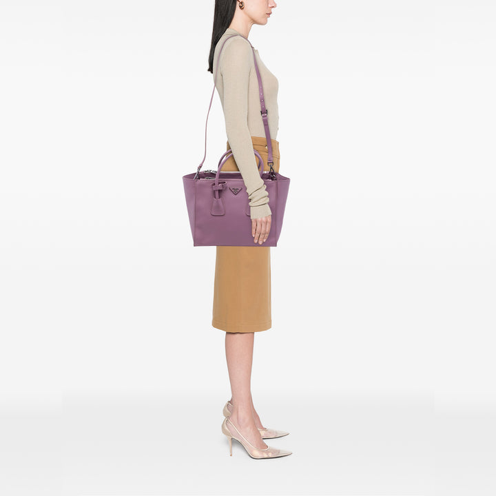 Prada Twin Poche Sac Moyen Cuir Saffiano