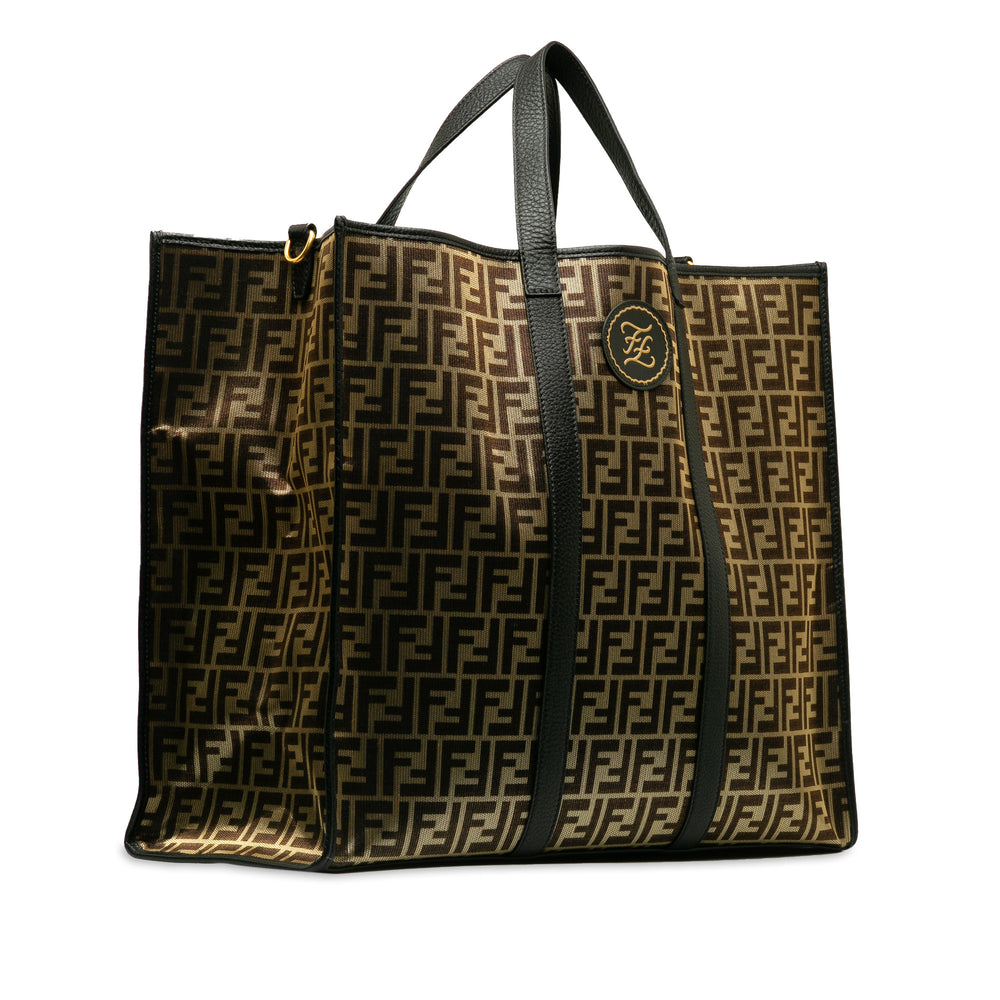 Metallic Zucca Karligraphy Tote Brown - Gaby Paris