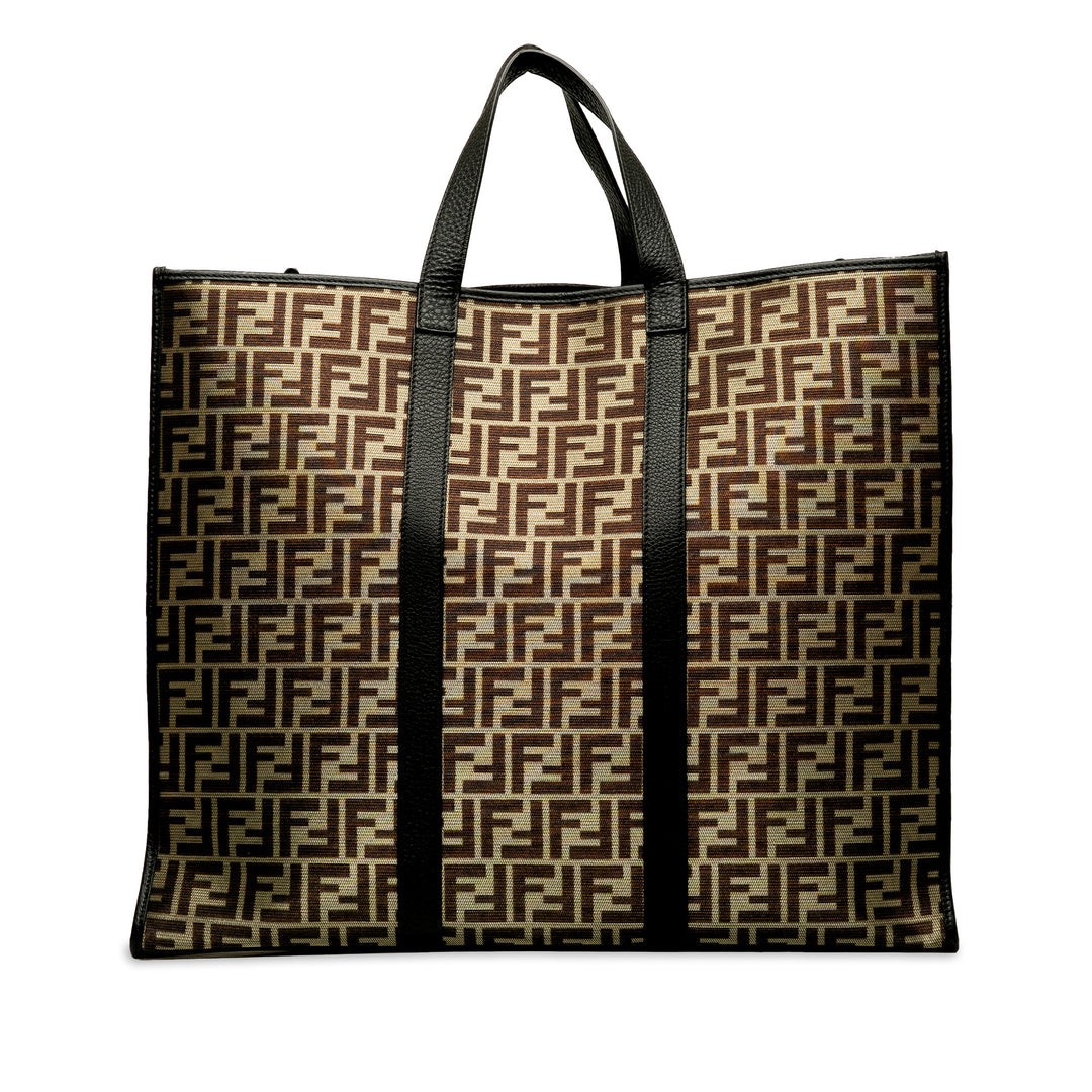 Metallic Zucca Karligraphy Tote Brown - Gaby Paris