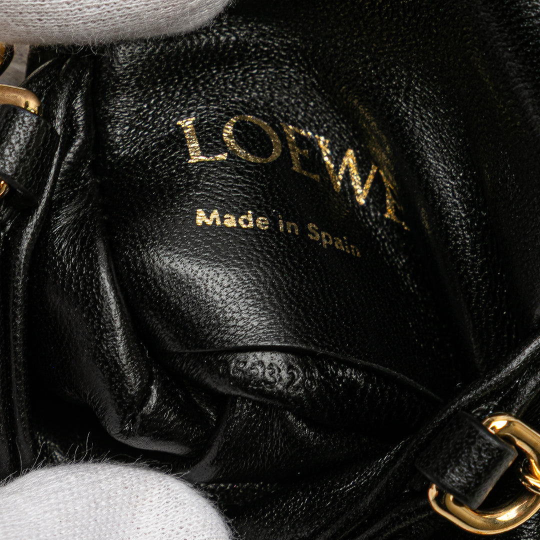 Shiny Lambskin Goya Puffer Case Black - Gaby Paris