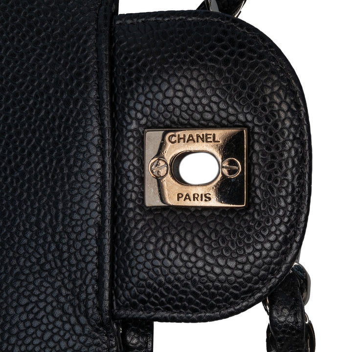 Jumbo Classic Caviar Single Flap Black - Gaby Paris