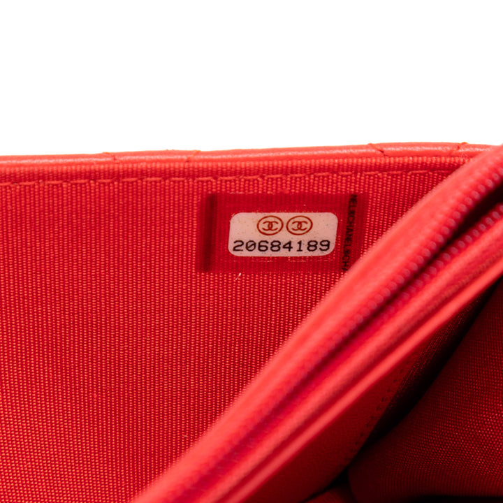 Chanel Matelassé Cuir d’agneau Boy Wallet on Chain