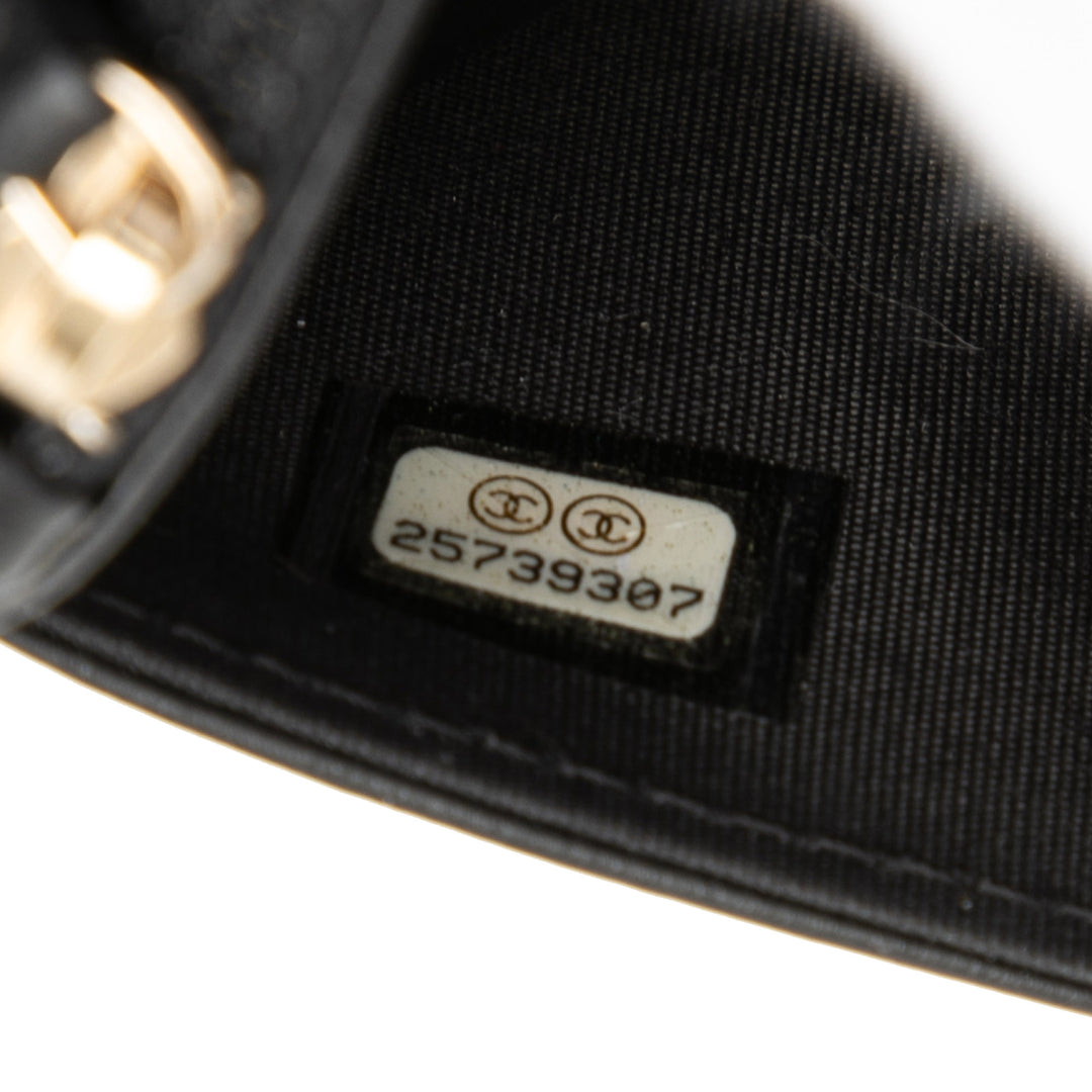 Chanel Matelassé Caviar Boy Wallet on Chain