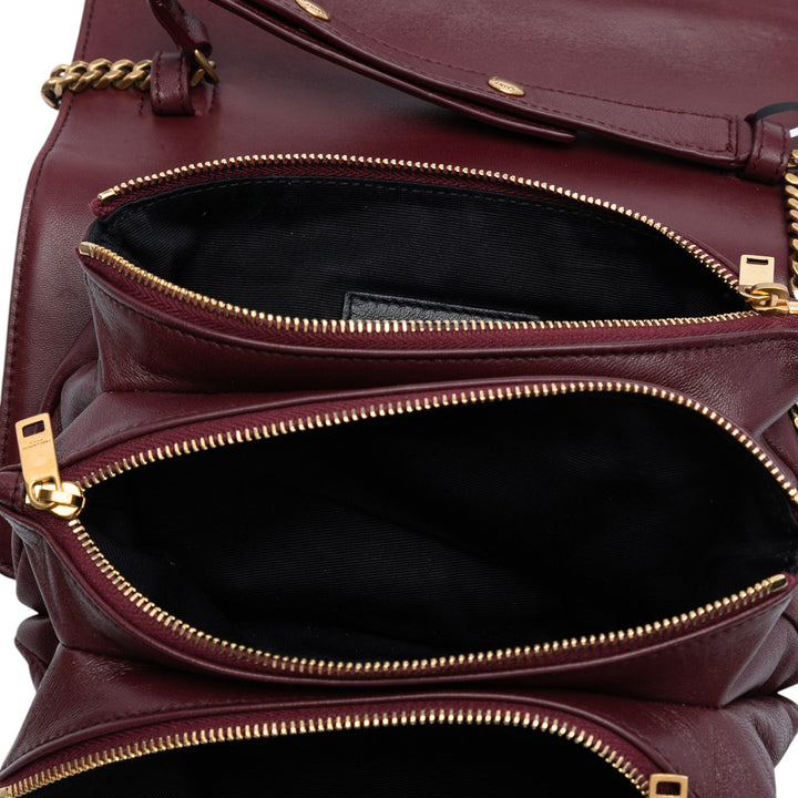 Saint Laurent Diamond Matelassé Cuir d’agneau Angie Chain Bag