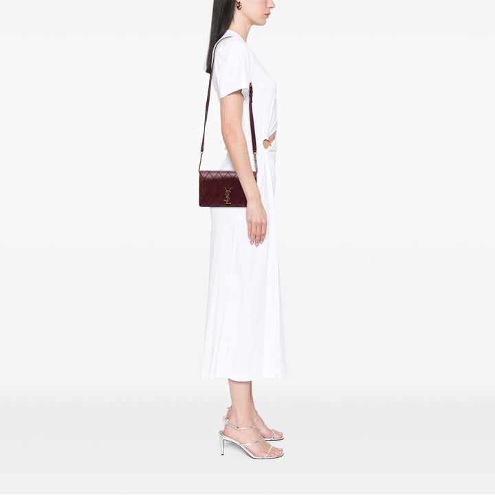 Saint Laurent Diamond Matelassé Cuir d’agneau Angie Chain Bag